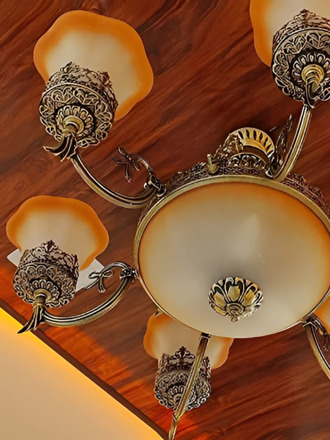 GAUVIK Gold-Toned Glass Ceiling Lamp-picture-23