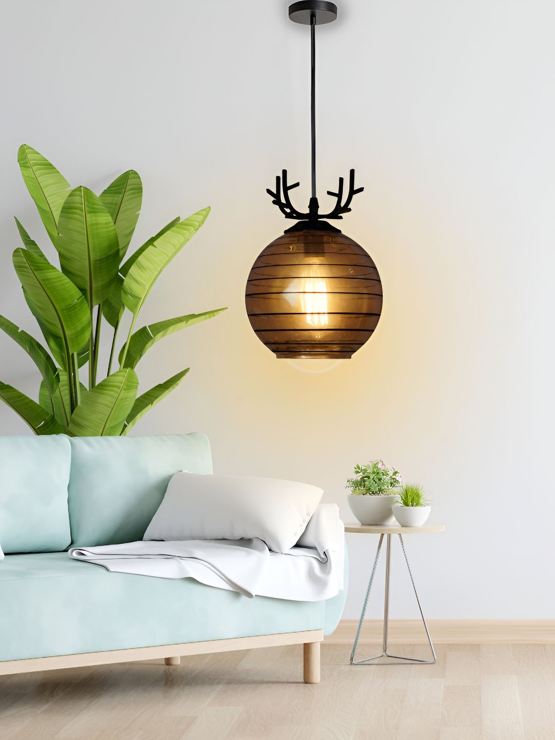 GAUVIK Black Glass Ceiling Lamp-picture-35