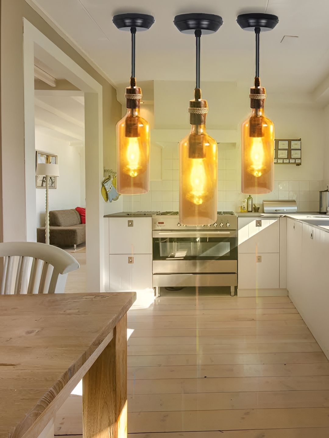 GAUVIK Black Glass Ceiling Lamp-picture-40