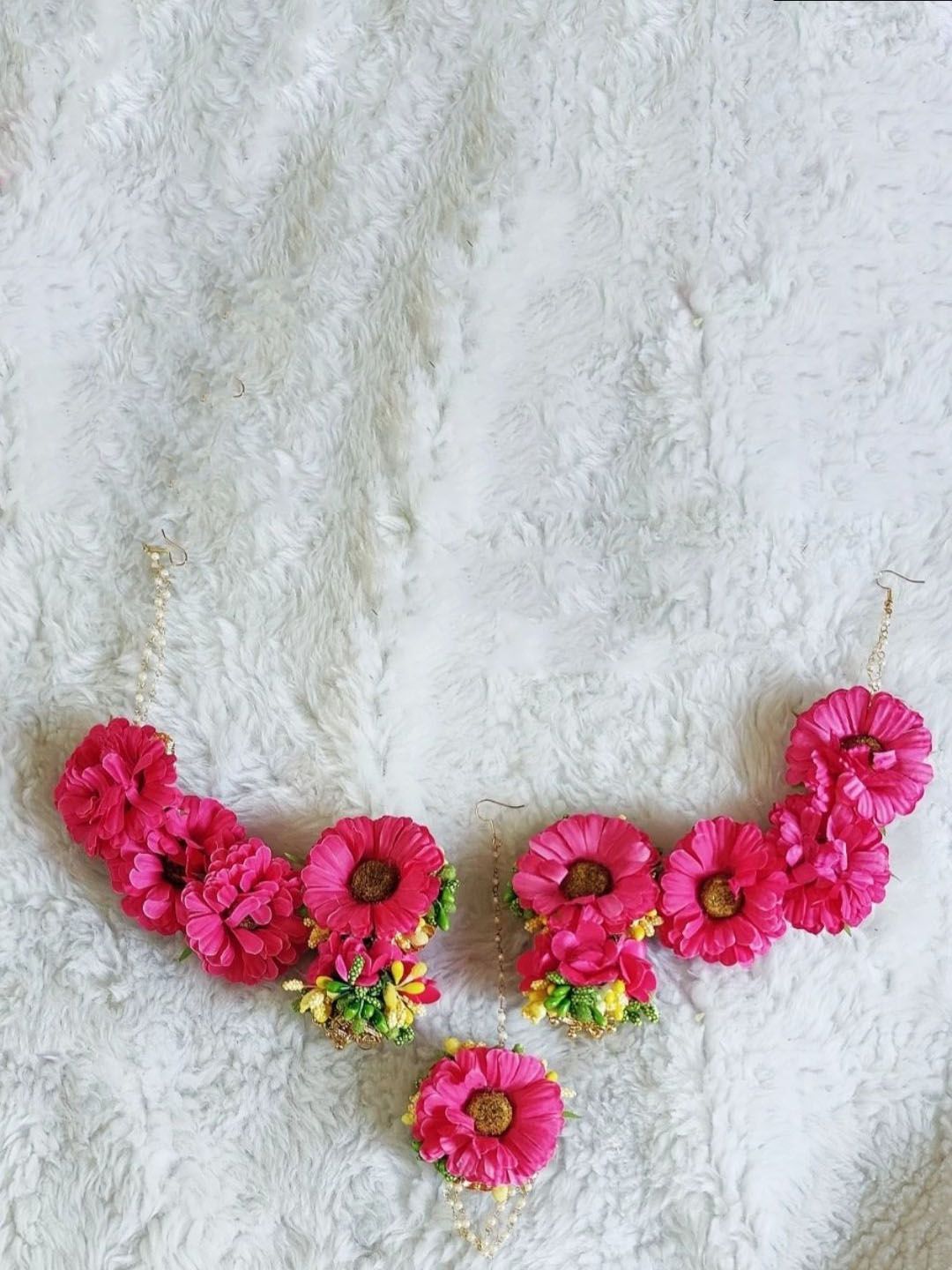 BALIKA VADHU Blooming Elegance & Beaded Flower Jewellery Set-picture-15