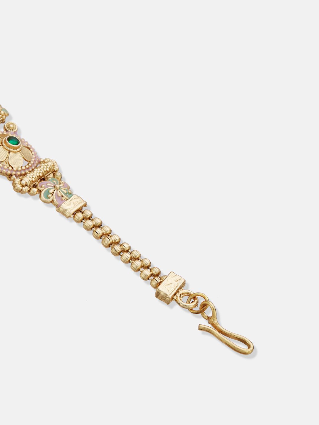 ATIBELLE Women Brass Cubic Zirconia Gold-Plated Armlet Bracelet