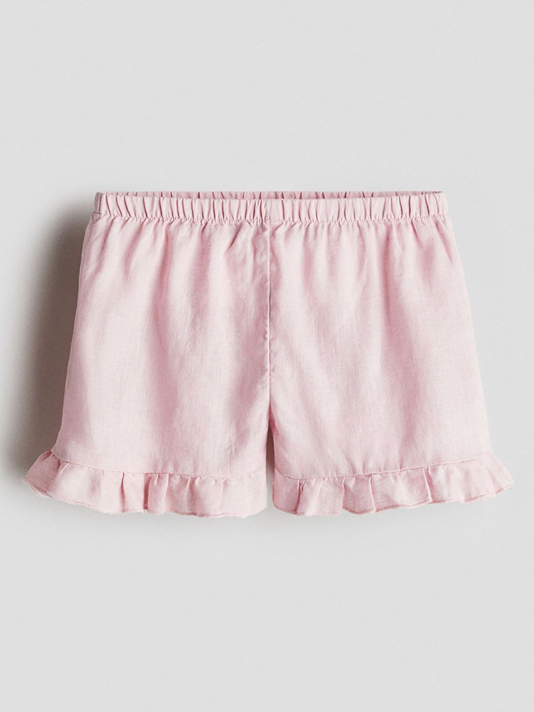 H&M Frilled Linen Shorts