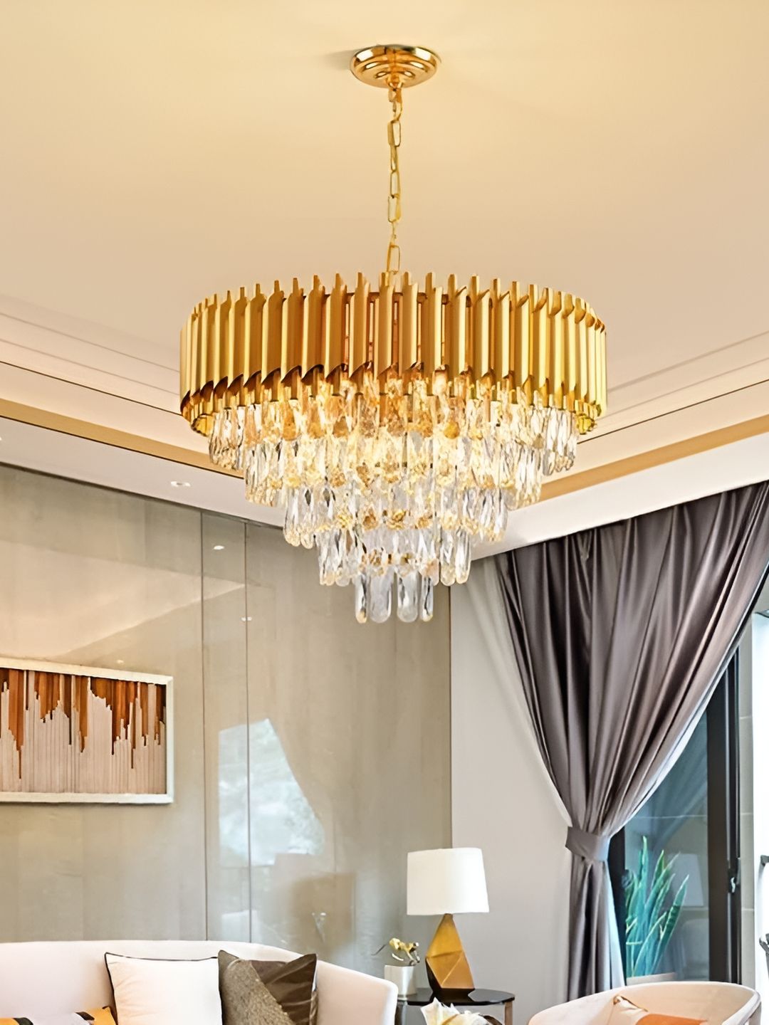 GAUVIK Gold-Toned Ceiling Lamp-image-35