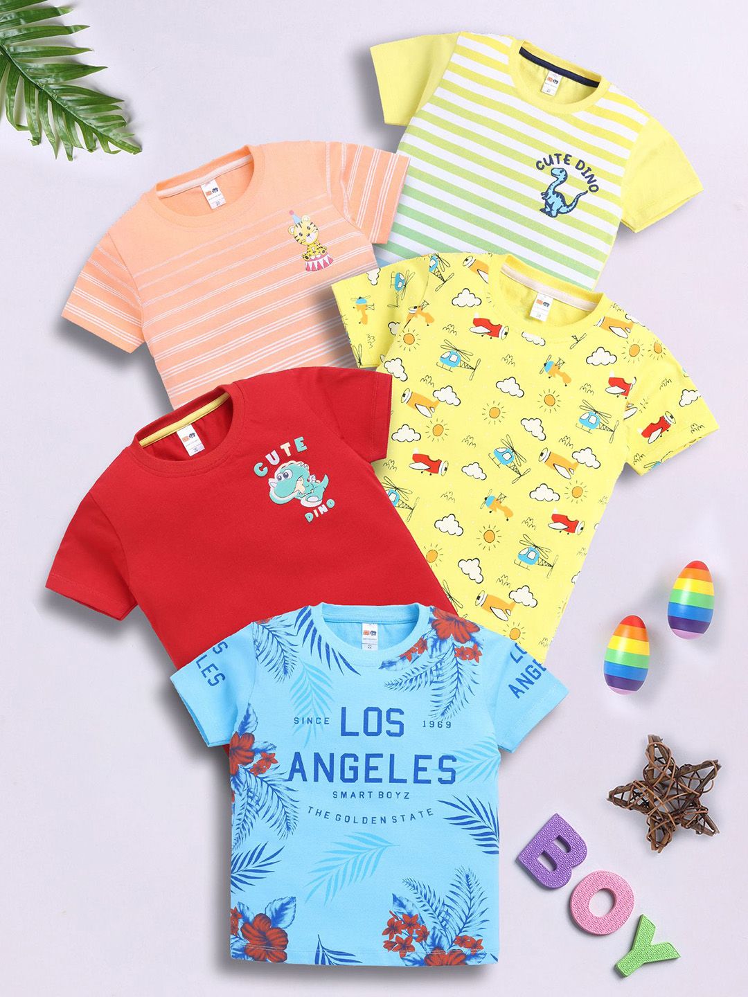 LITTLE NINJA Boys 5 Printed Applique T-shirt-picture-38