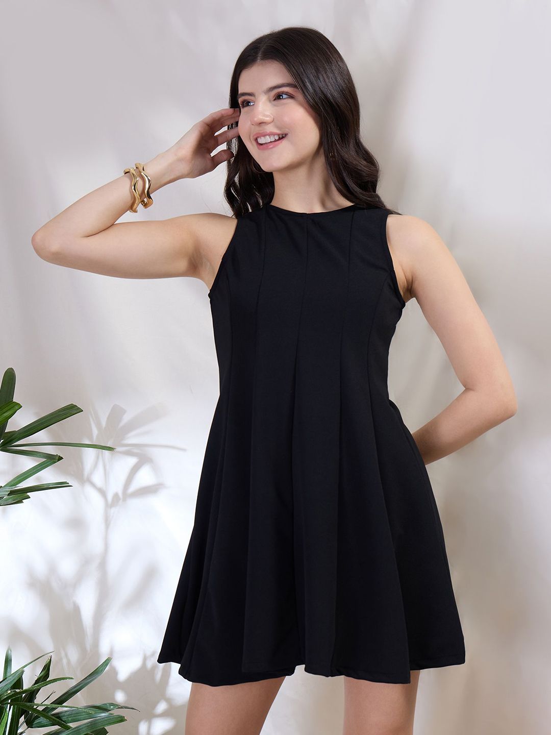 DRAPE AND DAZZLE Fit & Flare Dress