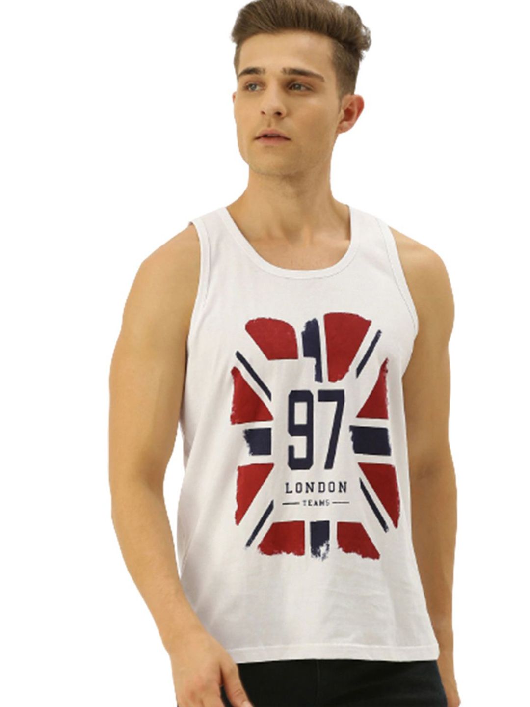 VEIRDO London Flag Printed Pure Cotton Gym Vests VST_G4_97LNDN_WHT-image-20