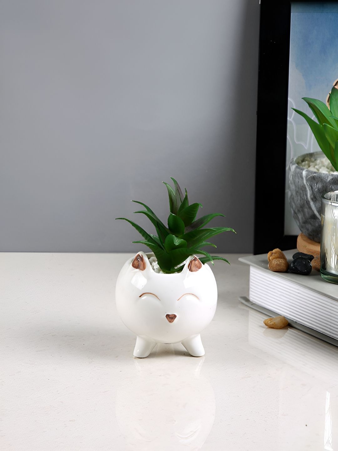 Myntra Elegant Homes White 1 Pieces Artificial Plant With Pot-picture-31