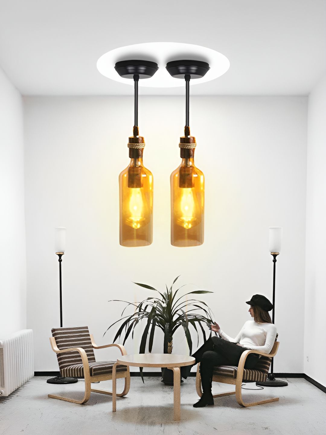 GAUVIK Black Glass Ceiling Lamp-picture-41