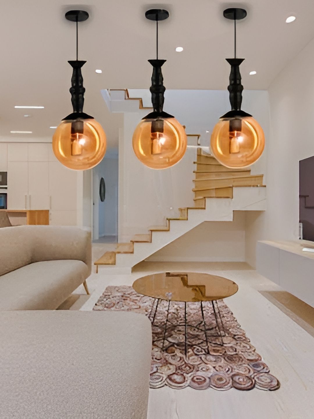 GAUVIK Black Glass Ceiling Lamp-picture-34