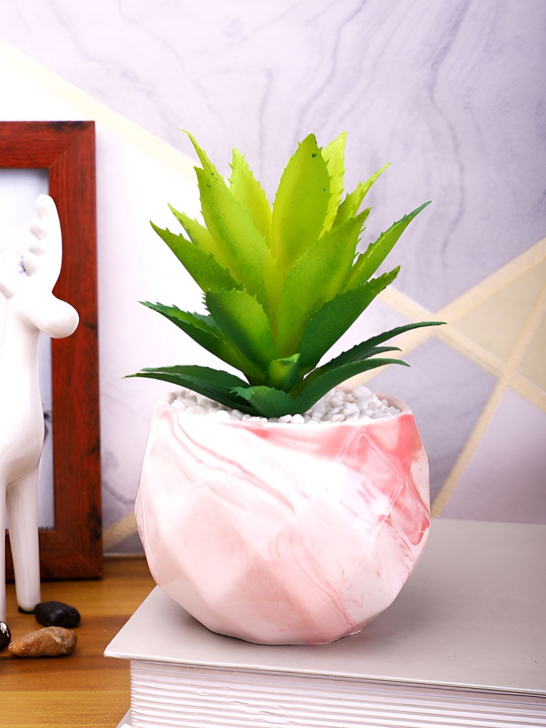 Myntra Elegant Homes Pink 1 Pieces Artificial Plant With Pot-picture-16