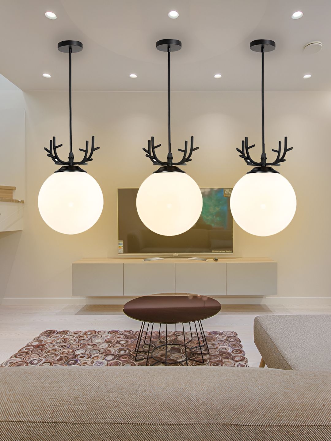 GAUVIK Black Glass Ceiling Lamp-picture-36