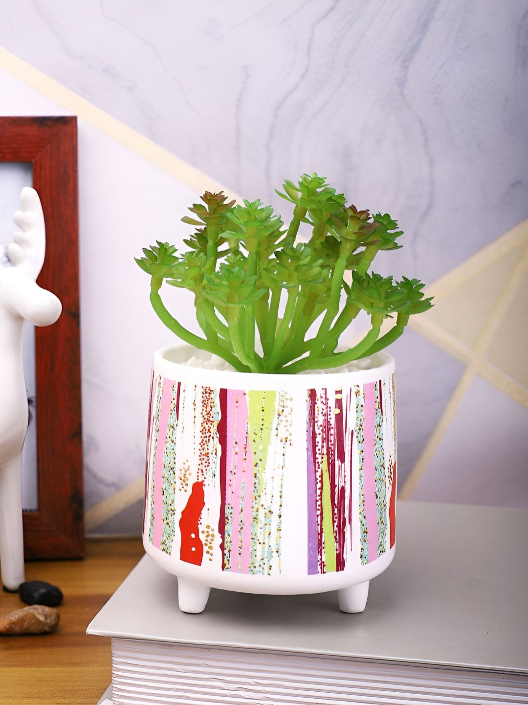 Myntra Elegant Homes Multicoloured 1 Pieces Artificial Plant With Pot-picture-17