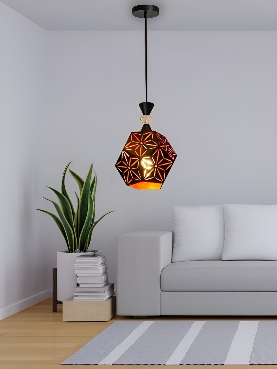 GAUVIK Black & Brown Printed Ceiling Lamp-picture-16