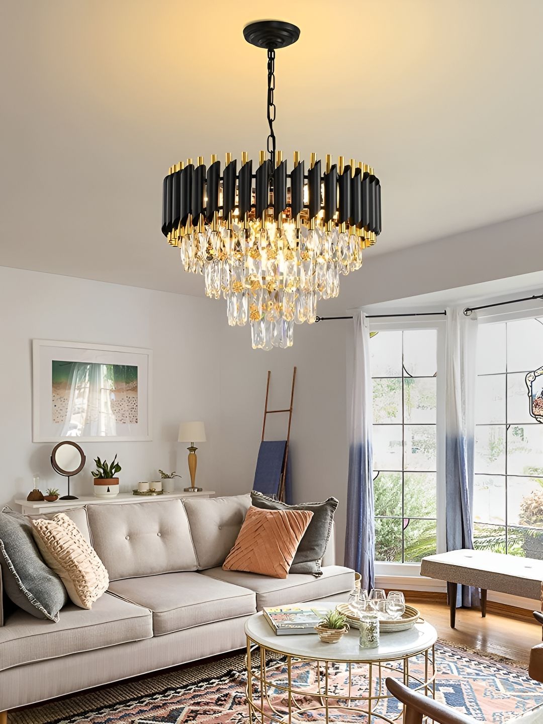 GAUVIK Gold-Toned & Black Ceiling Lamp-image-49