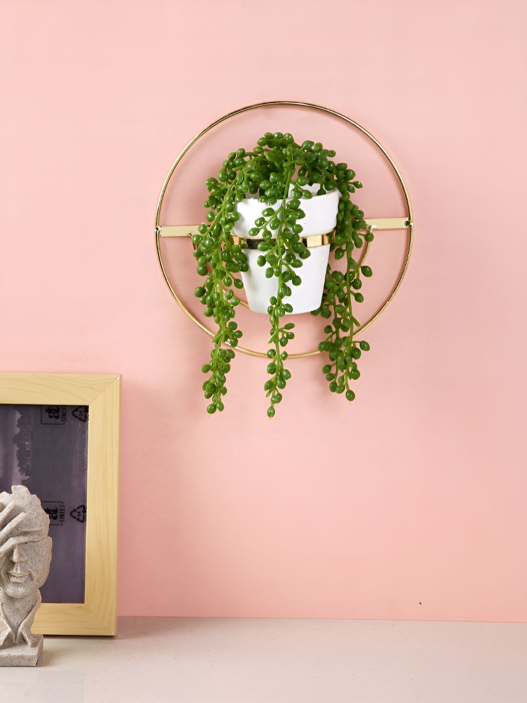 Myntra Elegant Homes White 1 Pieces Hanging Artificial Plant With Pot-picture-29