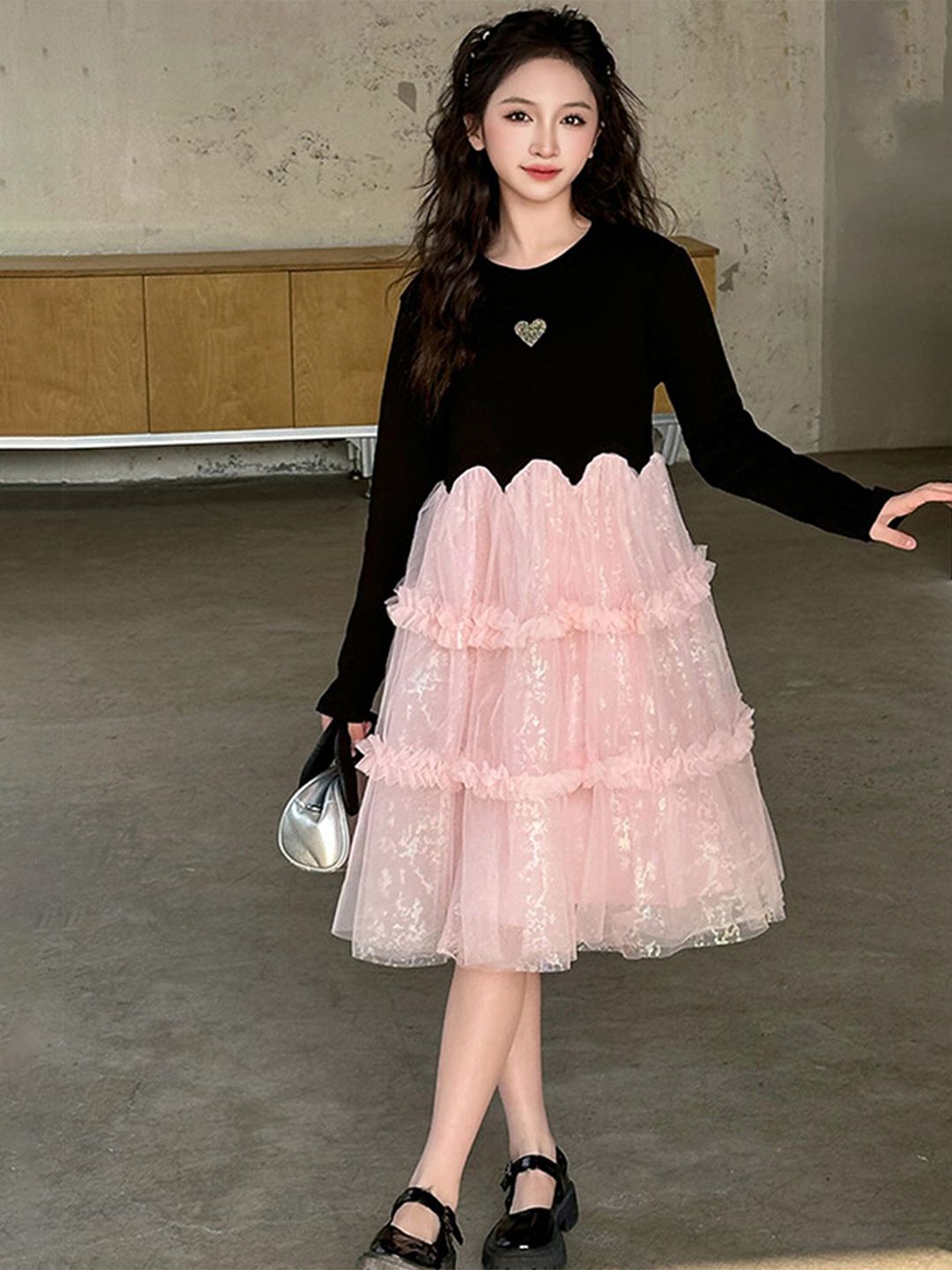 LULU & SKY Colourblocked Fit & Flare Dress-picture-22