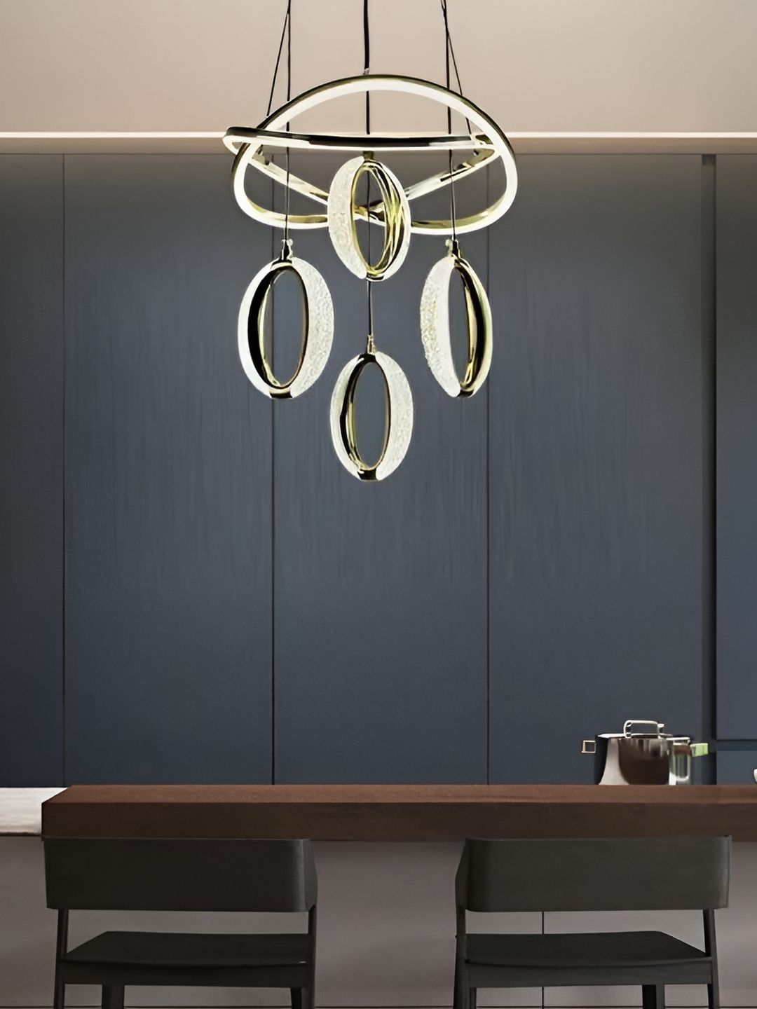 GAUVIK Gold-Toned & White Textured Contemporary Ceiling Lamp-picture-31