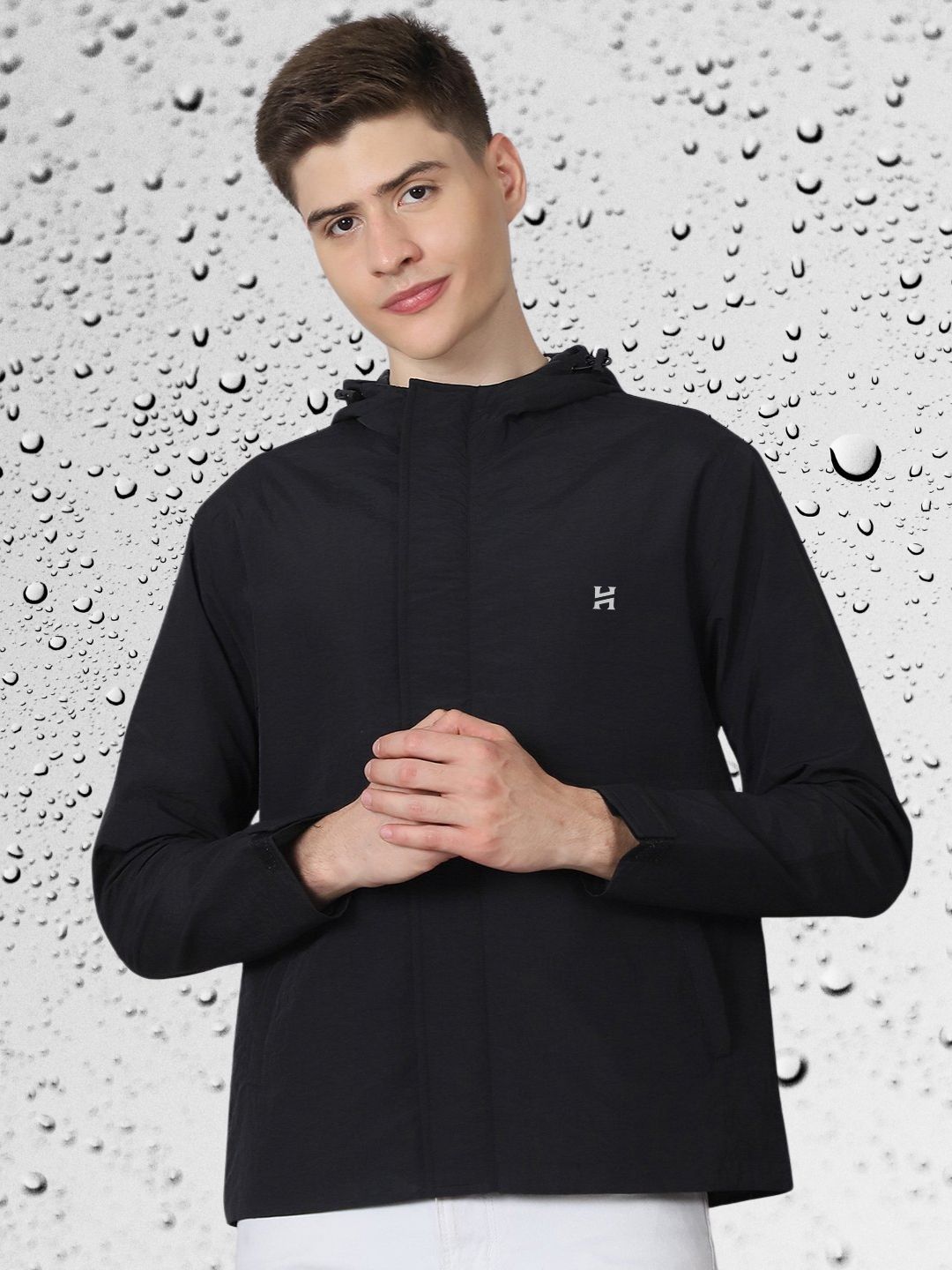 HOUSE OF VEDAS Waterproof Hooded Rain Jacket-picture-41