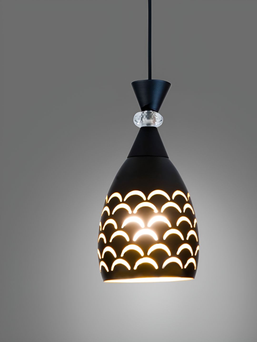 GAUVIK Black Printed Aluminium Ceiling Lamp-image-49