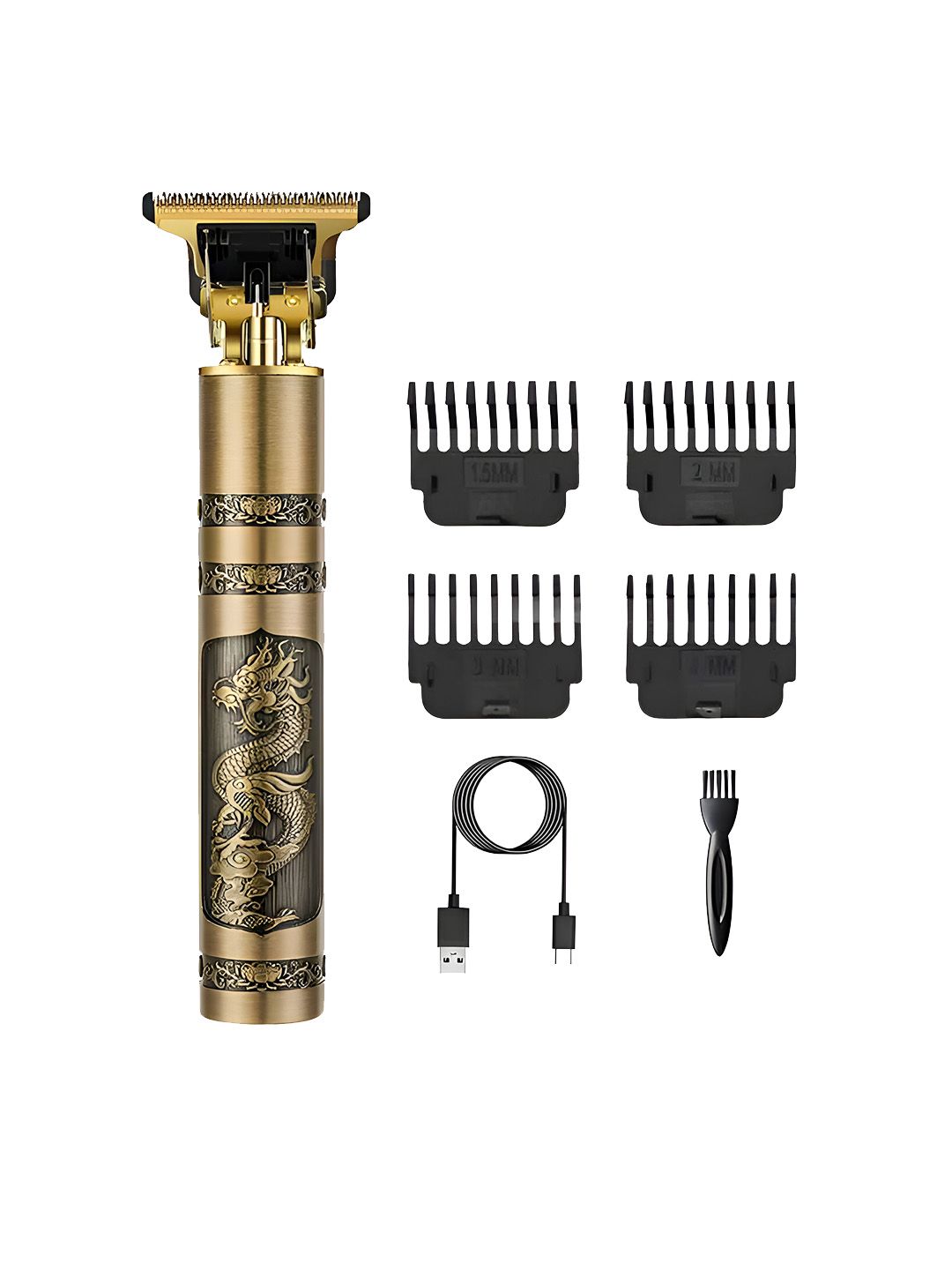 BULLSTORM T9 Rechargeable Haircut Grooming Kit Trimmer - Golden-picture-55