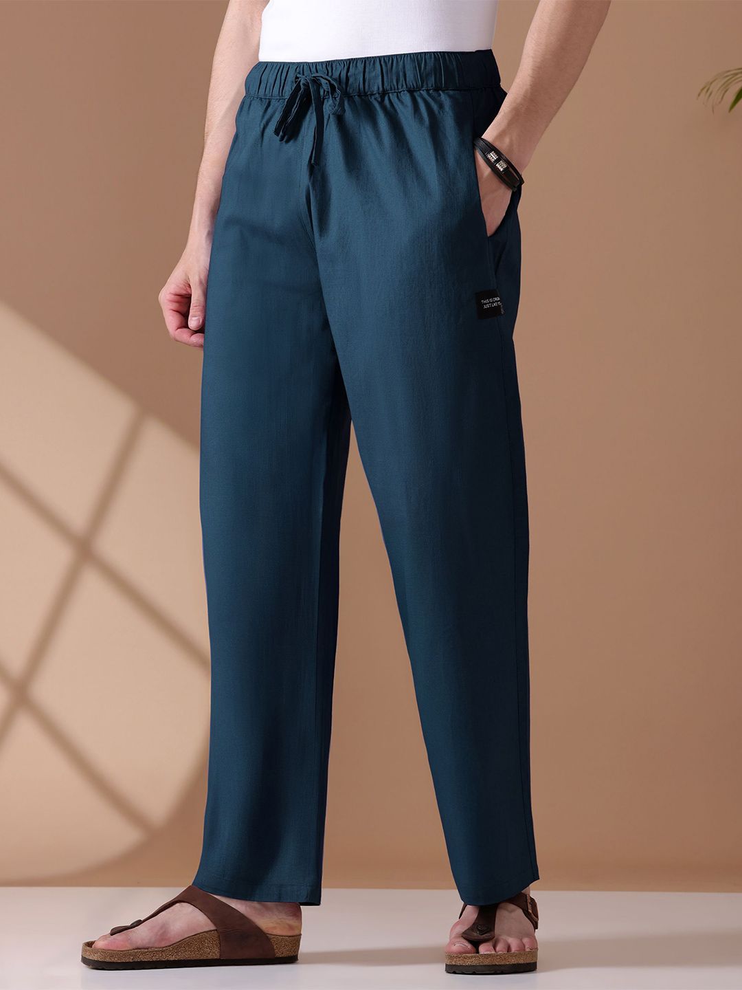 Beyoung Men Cotton Loose Fit Pyjama Lounge Pant