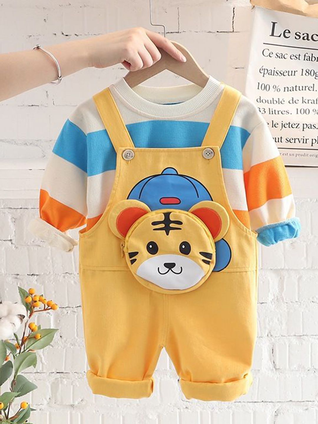 LULU & SKY Boys Printed Dungarees With T-Shirts-image-0