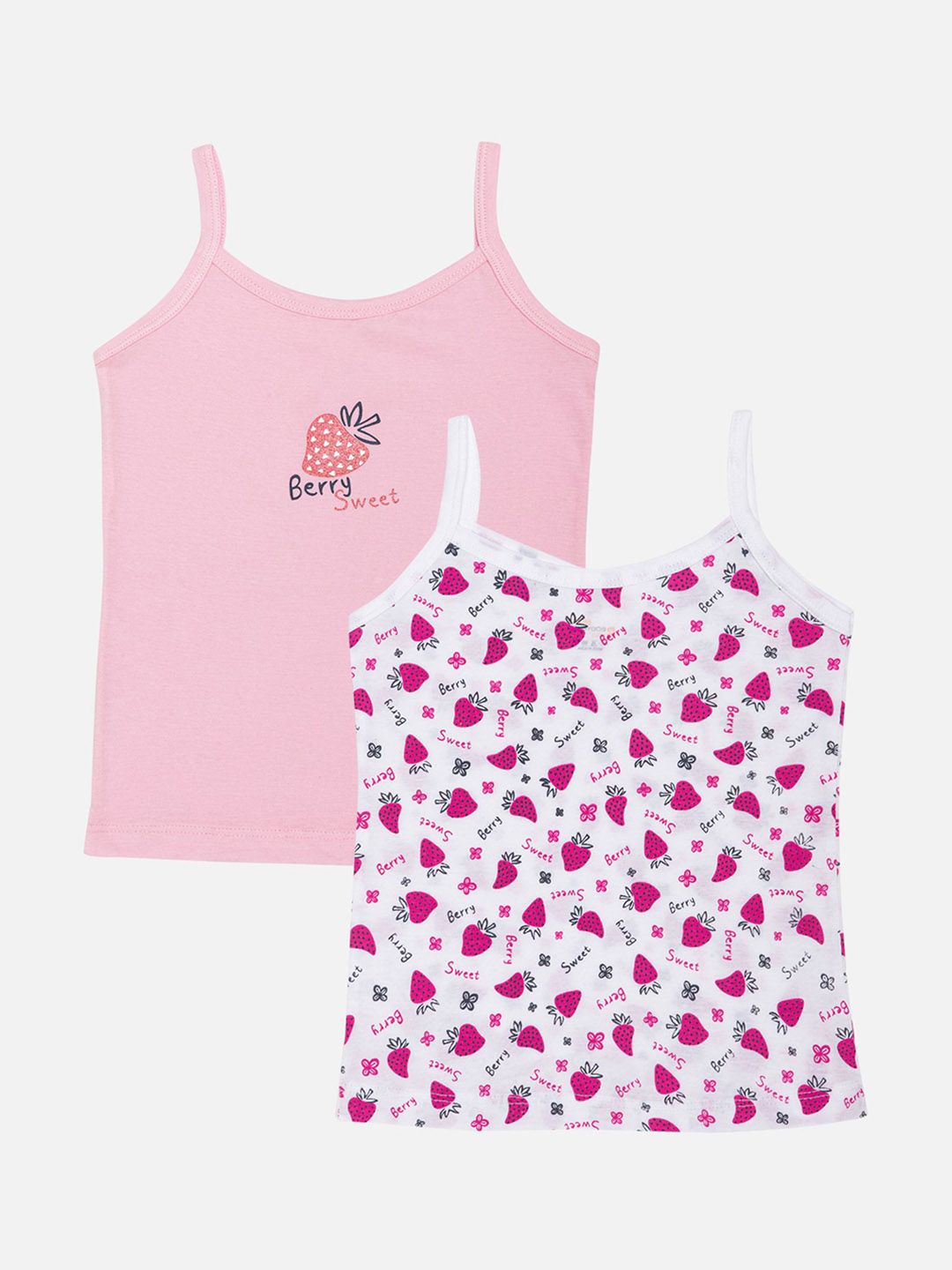 Bodycare Girls Pack Of 2 Printed Pure Cotton Assorted Camisole-picture-24