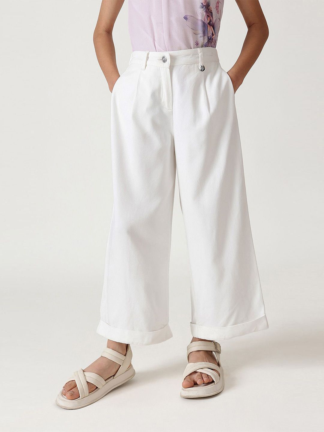 One Friday Girls Relaxed Pleated Culottes Trousers