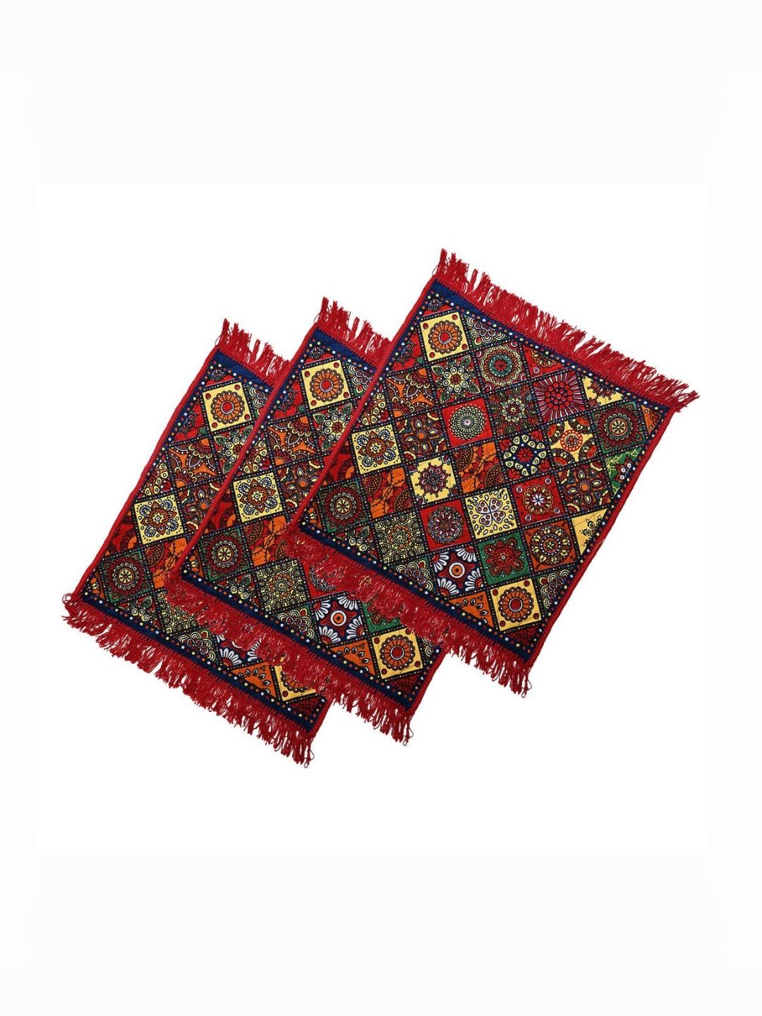 Aura 3-Pcs Red Printed FloorMats-image-49