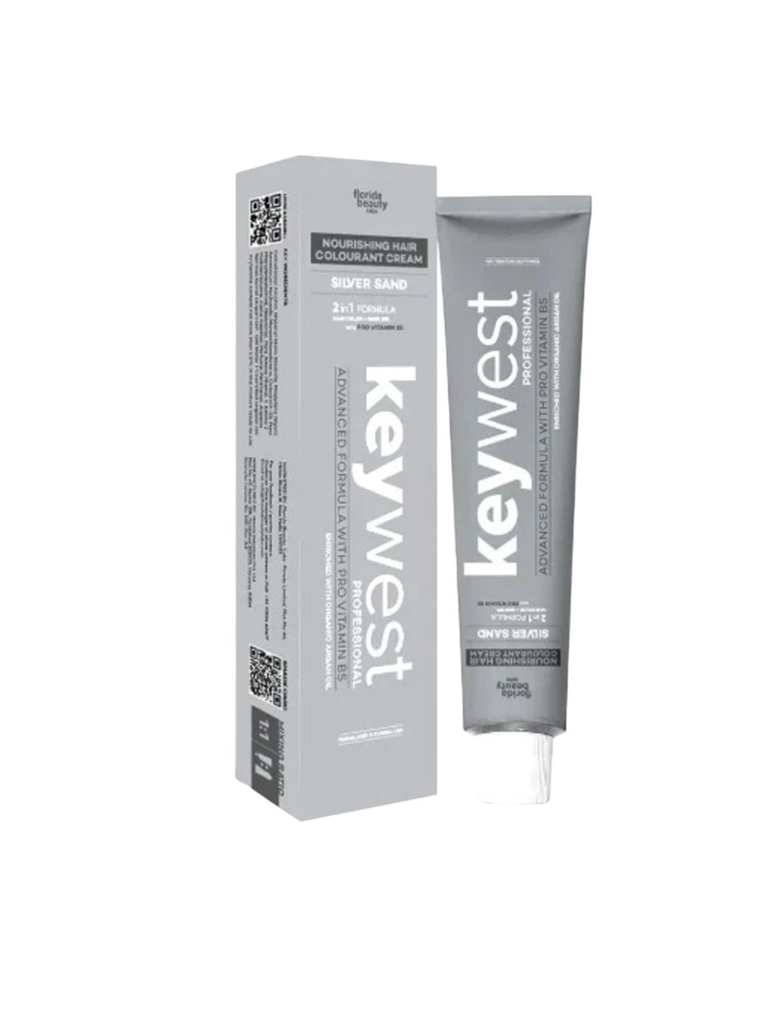 Keywest Professional Silver Sand Hair Color Tube With Argon Oil - 80 g- Light Brown 05-image-43