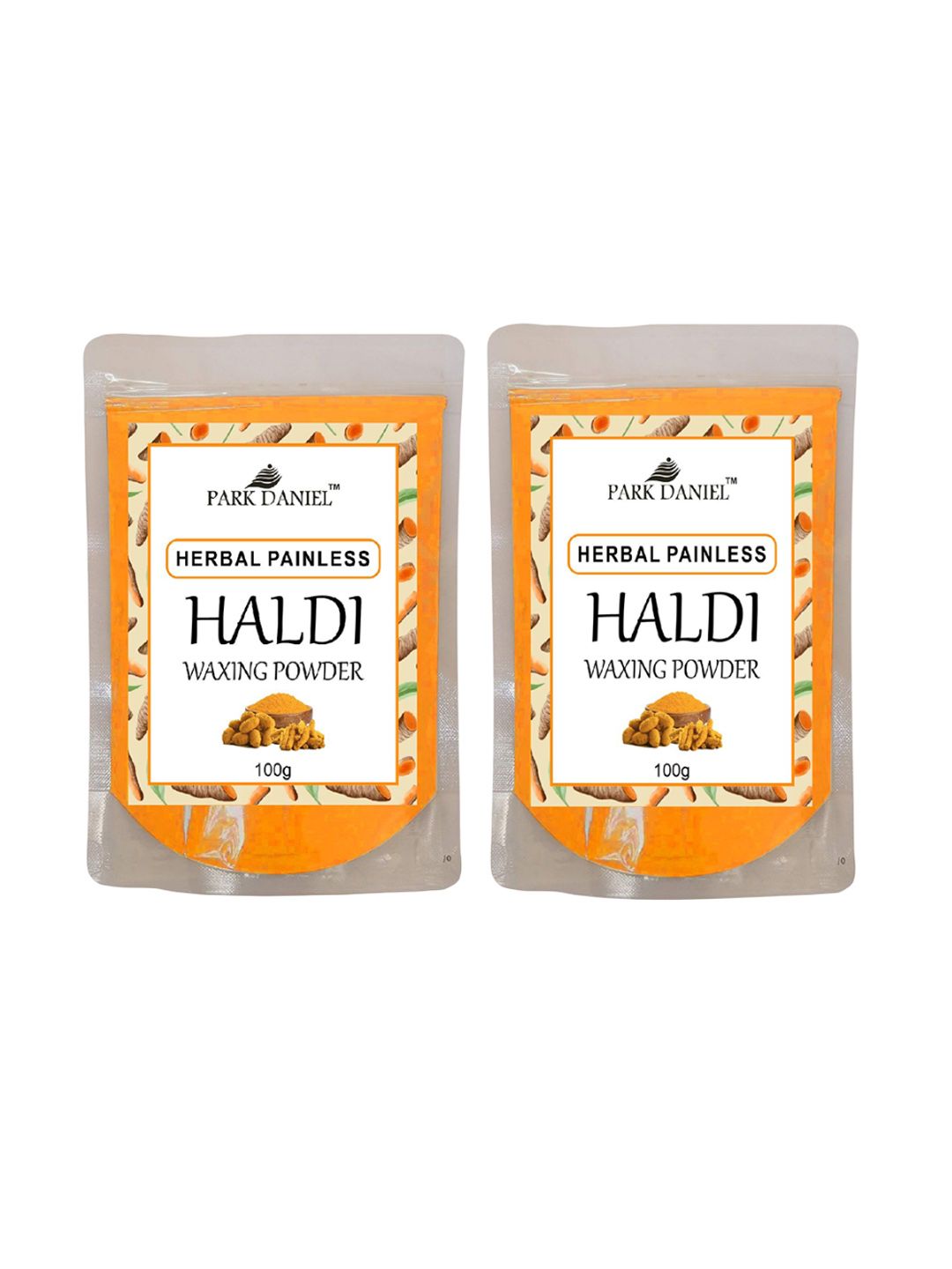 Park Daniel Set Of 2 Herbal Painless Haldi Waxing Powder - 100 g Each