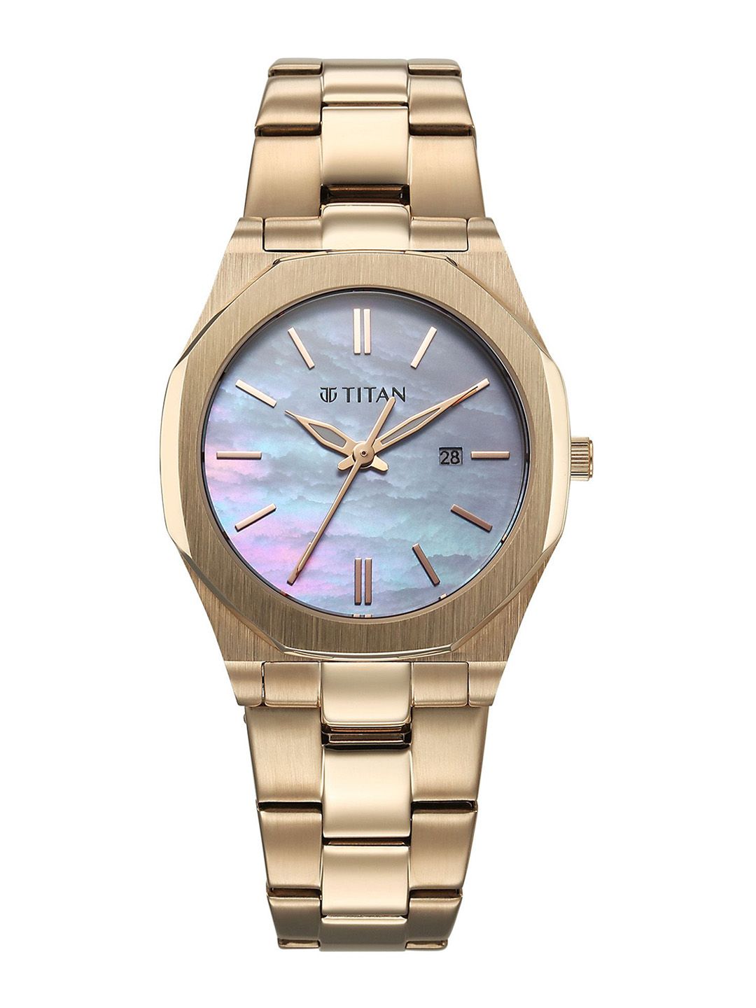 Titan Women Printed Dial & Stainless Steel Bracelet Style Straps Analogue Watch 95295WM01-picture-34