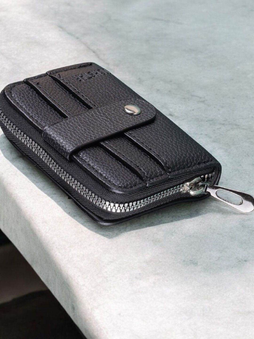 WATCHSTAR Men Zip Detail Leather Card Holder-picture-38
