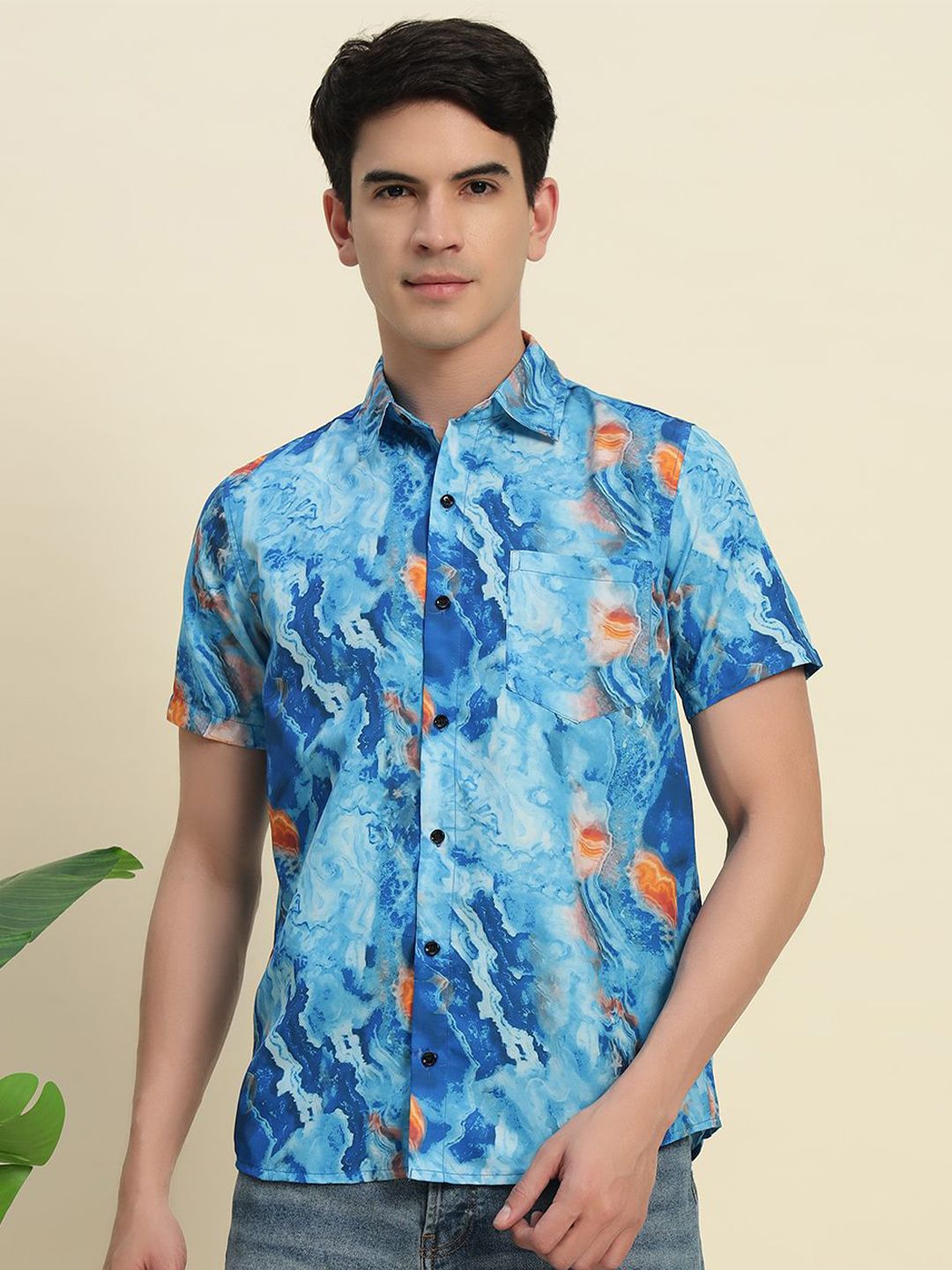 BAESD Men Smart Opaque Printed Casual Shirt-picture-36