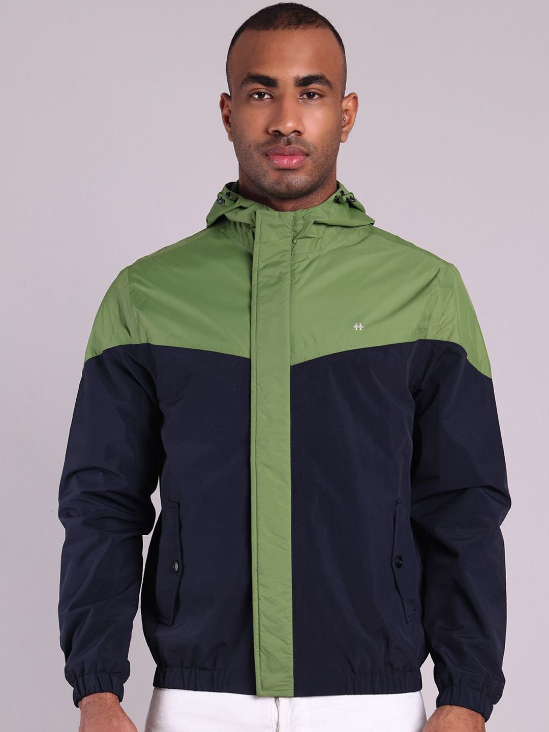 HOUSE OF VEDAS Color Blocked Waterproof Hooded Rain Jacket-picture-37