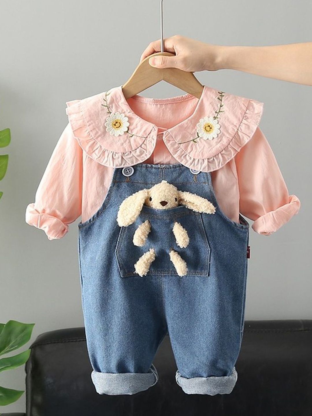 LULU & SKY Applique Dungarees With Top-image-26