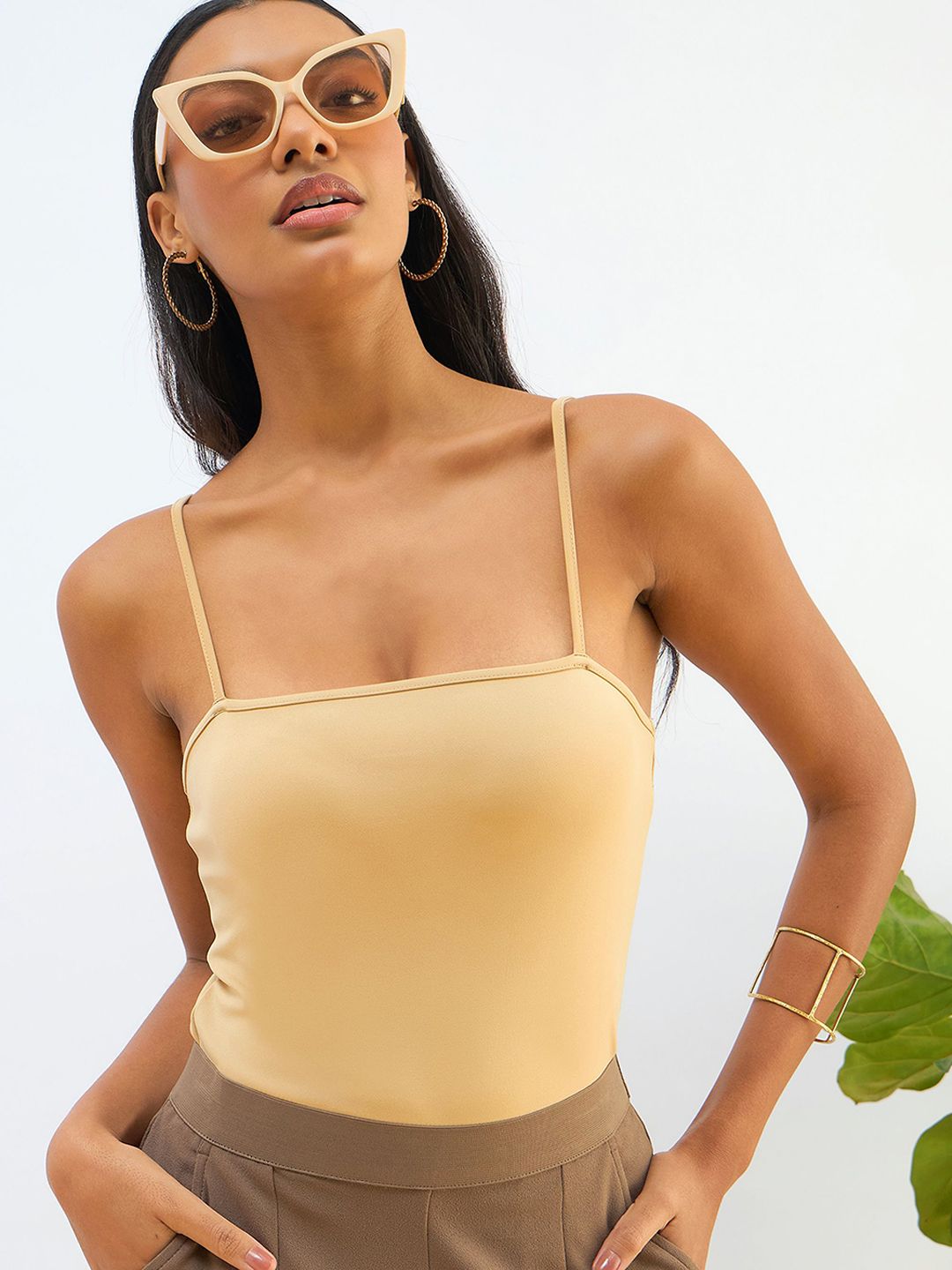 SASSAFRAS BASICS Strappy Knitted Bodysuit-picture-25