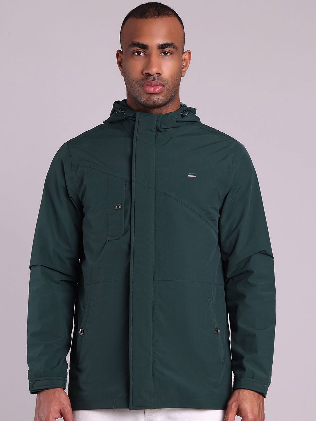 HOUSE OF VEDAS Waterproof Hooded Rain Jacket-image-42