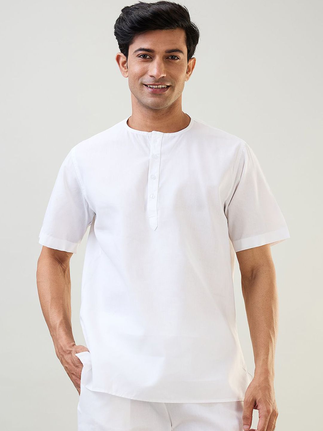 SleepZ by Raymond Men Flared Sleeves Thread Work Kurta-image-30