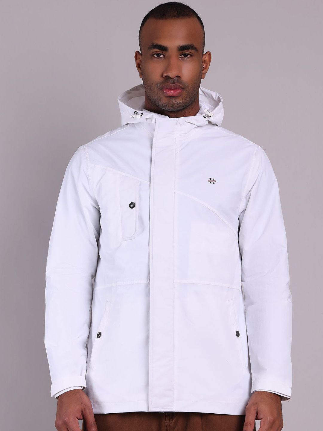 HOUSE OF VEDAS Waterproof Hooded Rain Jacket-image-30
