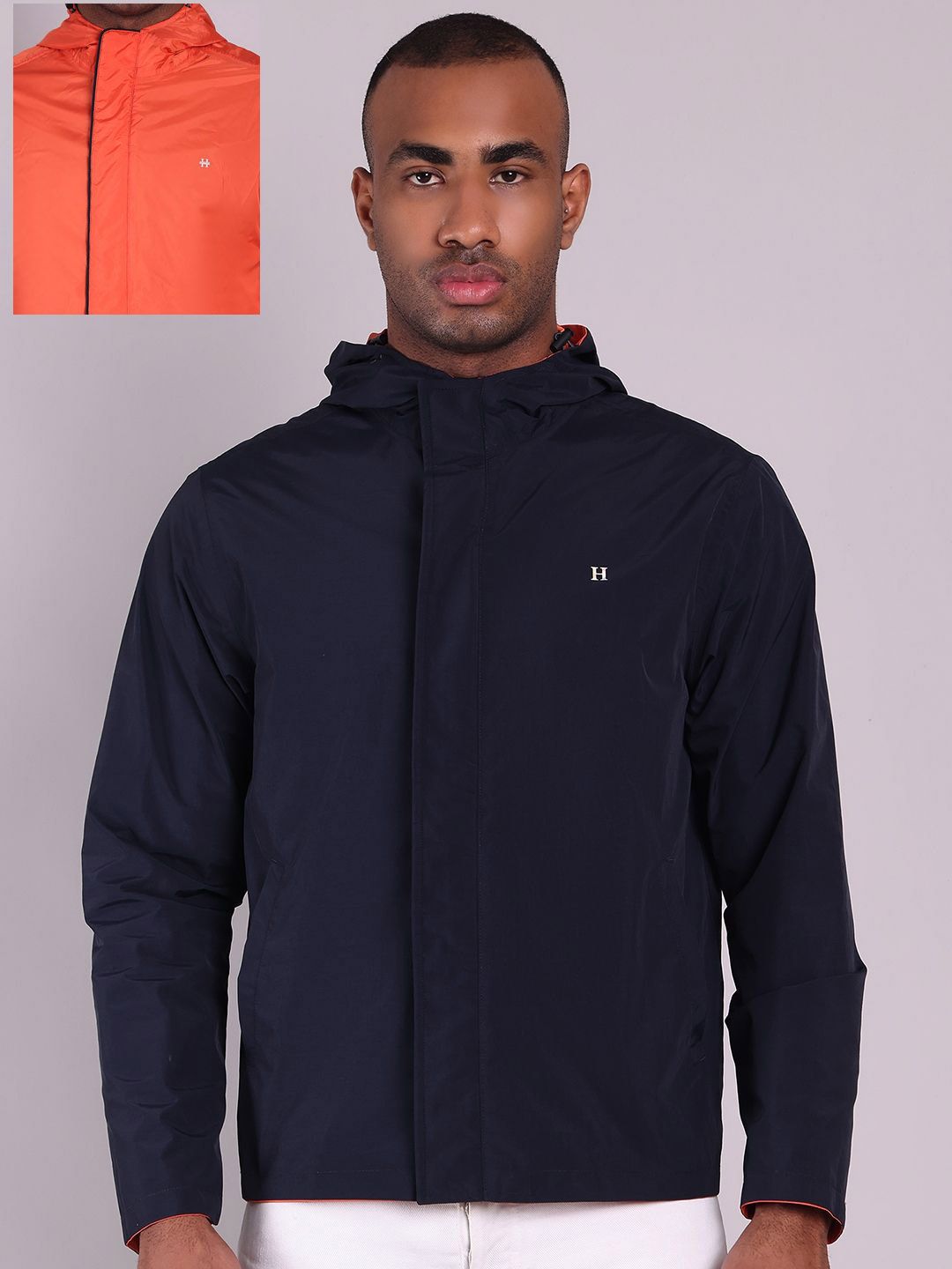 HOUSE OF VEDAS ReversibleWaterproof Hooded Rain Jacket-picture-21