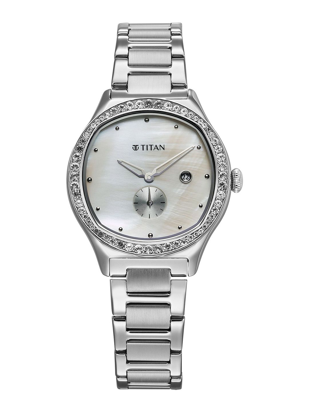 Titan Women Embellished Dial & Stainless Steel Bracelet Style Straps Analogue Watch 95289SM01-picture-37