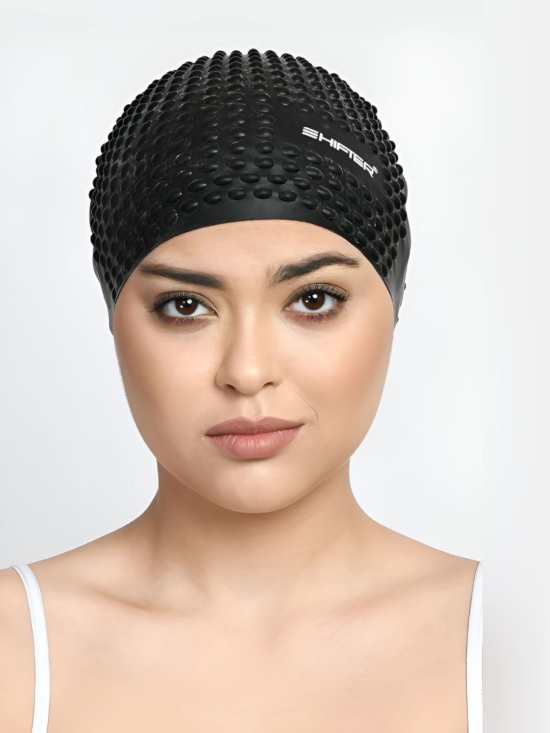 SHIFTER Bubble Textured Anti-Slip Silicone Swimming Cap-image-2