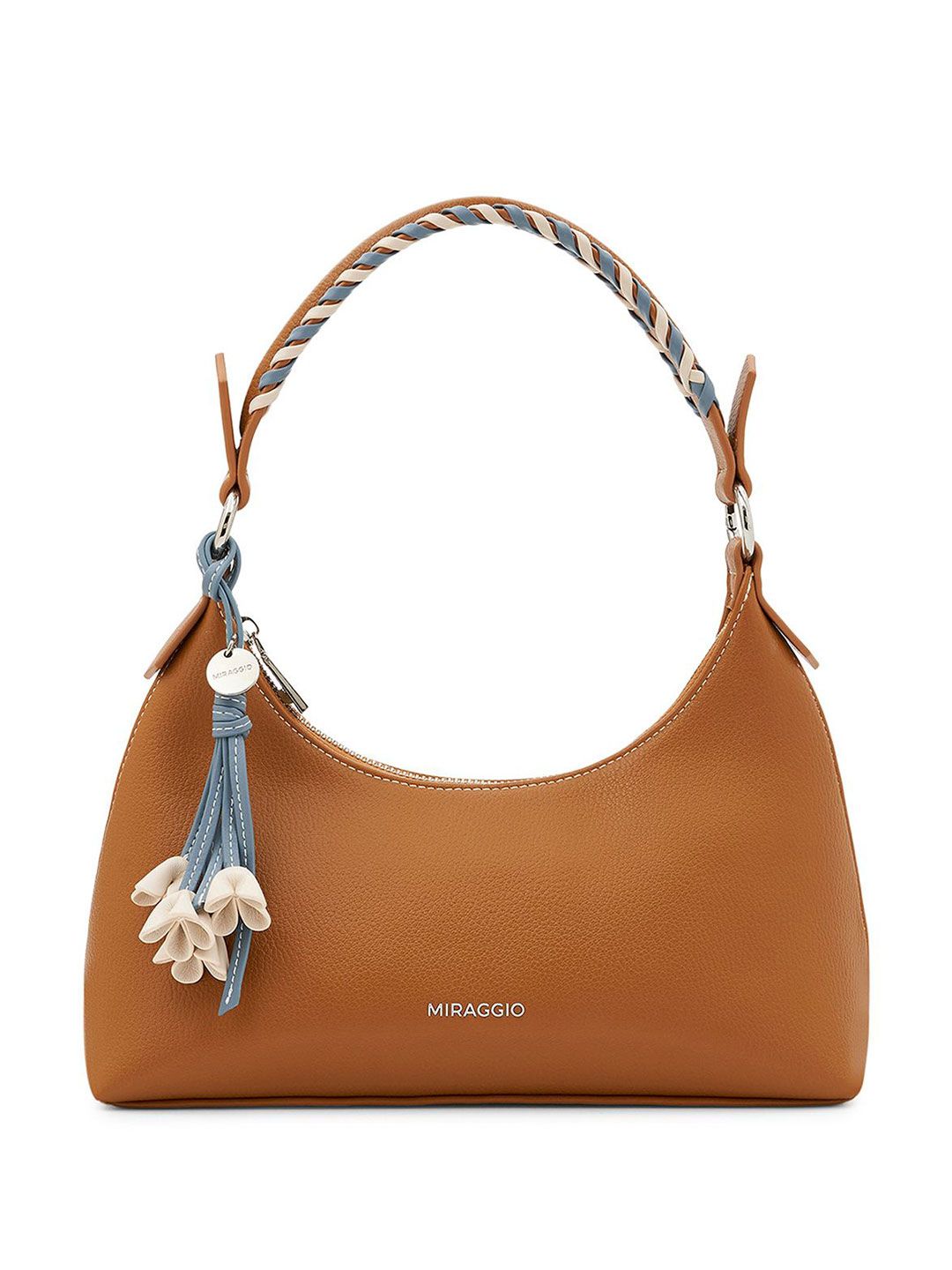 MIRAGGIO Colourblocked PU Structured Shoulder Bag with Tasselled-picture-16