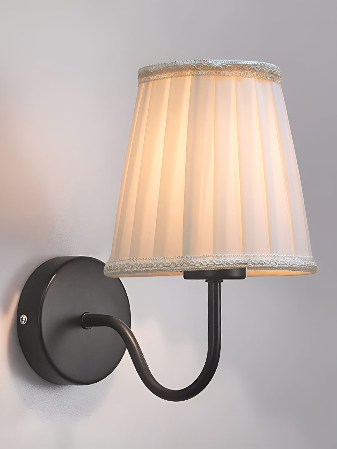 Decorcity White & Black Metal Contemporary Frustum Shaped Wall Lamp-picture-21