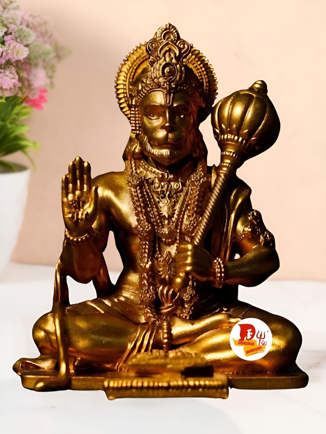 DARIDRA BHANJAN Gold-Toned Religious Idol Showpiece-picture-33