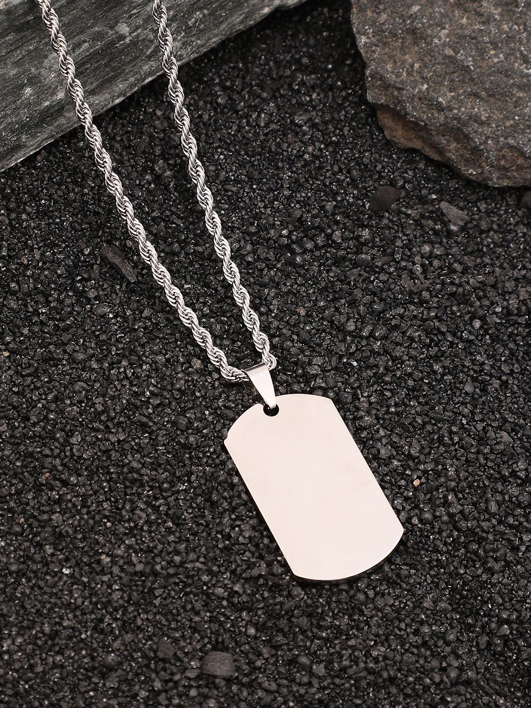 French Accent Silver-Plated Geometric Pendants with Chains-image-11