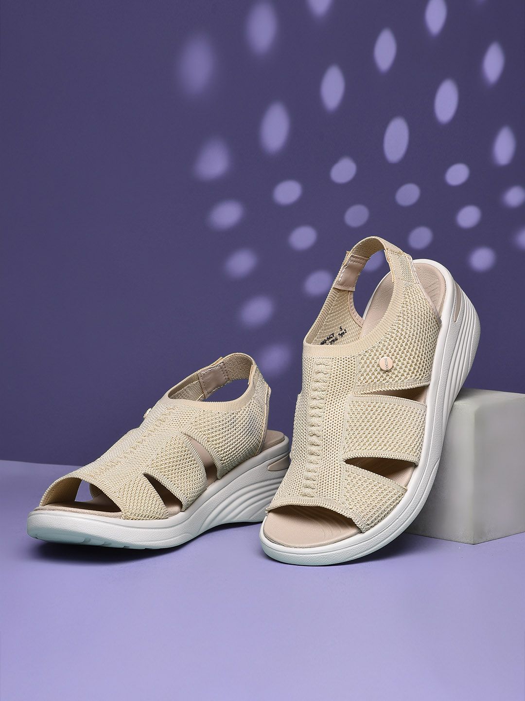 Bata comfit Peep Toes Wedge Heels Sandals-image-26