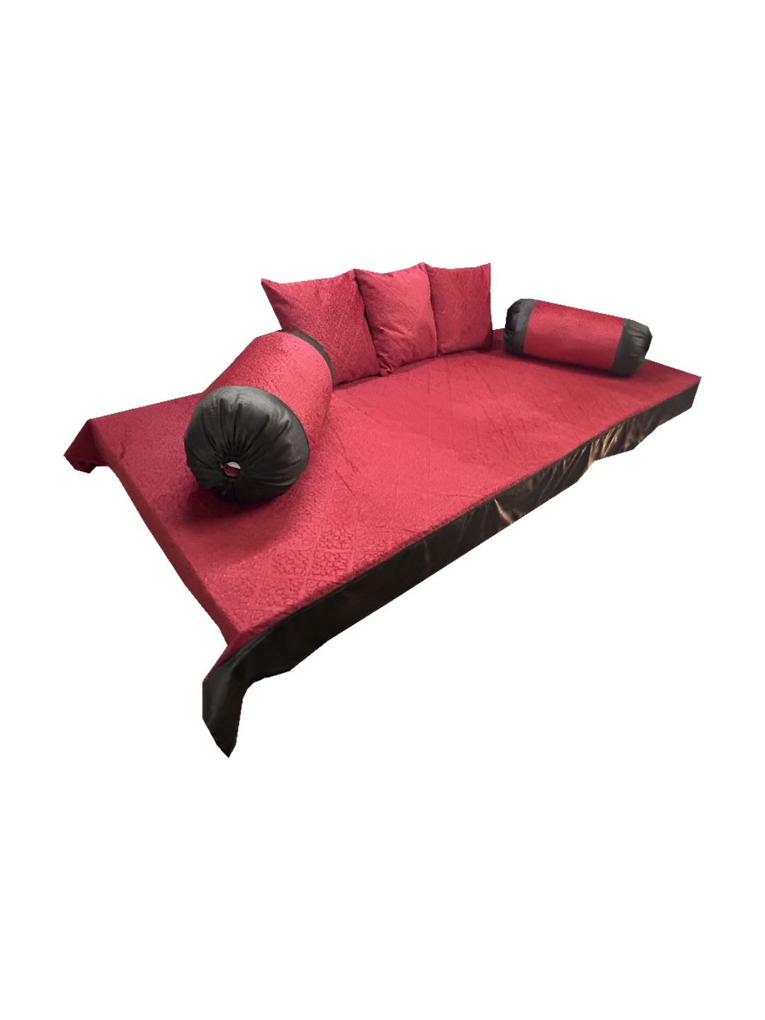 Pink Parrot 6-Pcs Maroon & Black Textured DiwanSet-picture-19