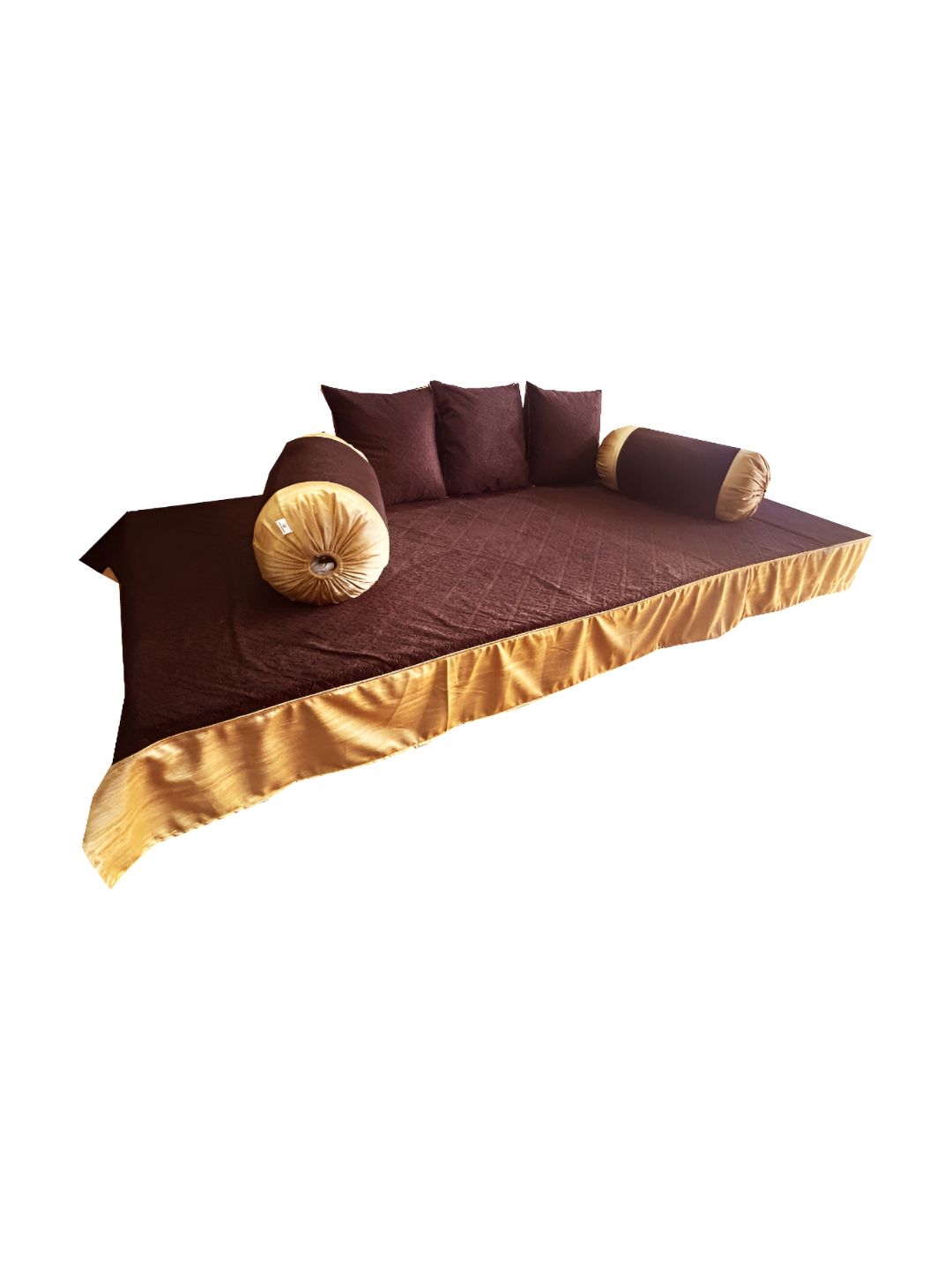 Pink Parrot 6-Pcs Brown & Beige Textured DiwanSet-picture-11